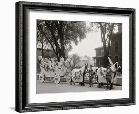 Bi-Centenary Celebration, Floral Parade, Freeman, Delameter Co. Float, Detroit, Mich.-null-Framed Photo