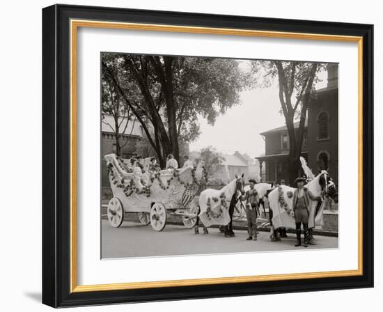 Bi-Centenary Celebration, Floral Parade, Freeman, Delameter Co. Float, Detroit, Mich.-null-Framed Photo