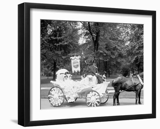 Bi-Centenary Celebration, Floral Parade, Ladies from Holy Parish Redeemer, Detroit, Mich.-null-Framed Photo