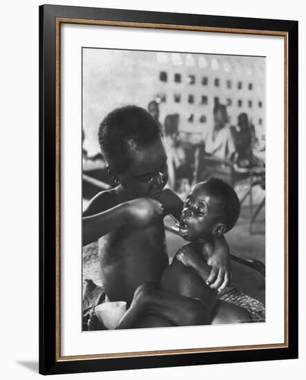 Biafran Child Feeding Another Child-Terence Spencer-Framed Photographic Print