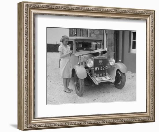 Bianchi saloon of Kitty Brunell at the B&HMC Brighton Motor Rally, 1930-Bill Brunell-Framed Photographic Print