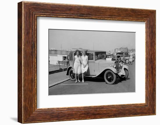 Bianchi saloon of Kitty Brunell at the B&HMC Brighton Motor Rally, Brighton, Sussex, 1930-Bill Brunell-Framed Premium Photographic Print