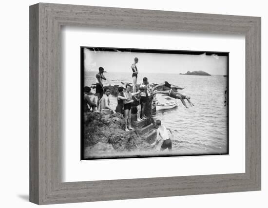 Biarritz Bathers-null-Framed Photographic Print