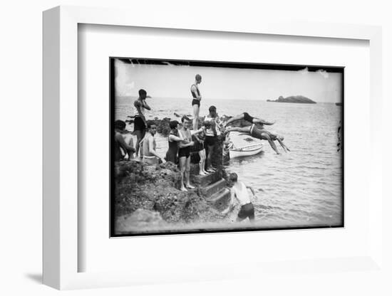 Biarritz Bathers-null-Framed Photographic Print