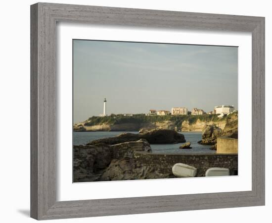 Biarritz Lighthouse, Biarritz, Basque Country, Pyrenees-Atlantiques, Aquitaine, France-R H Productions-Framed Photographic Print