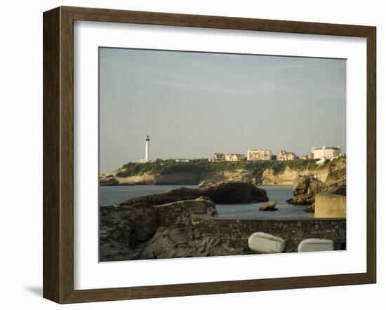 Biarritz Lighthouse, Biarritz, Basque Country, Pyrenees-Atlantiques, Aquitaine, France-R H Productions-Framed Photographic Print