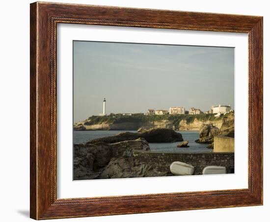 Biarritz Lighthouse, Biarritz, Basque Country, Pyrenees-Atlantiques, Aquitaine, France-R H Productions-Framed Photographic Print