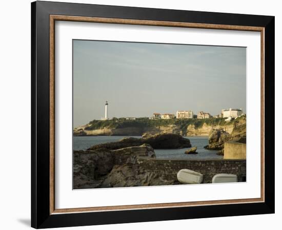 Biarritz Lighthouse, Biarritz, Basque Country, Pyrenees-Atlantiques, Aquitaine, France-R H Productions-Framed Photographic Print