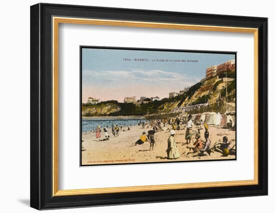 Biarritz: the Beach, from the Cote Des Basques-null-Framed Photographic Print