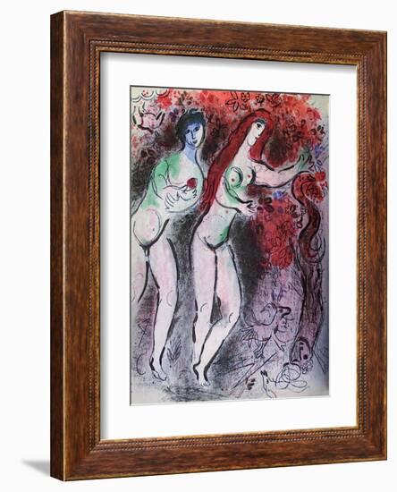 Bible: Adam et Eve et Le Fruit Défendu-Marc Chagall-Framed Premium Edition