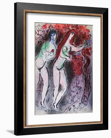 Bible: Adam et Eve et Le Fruit Défendu-Marc Chagall-Framed Premium Edition