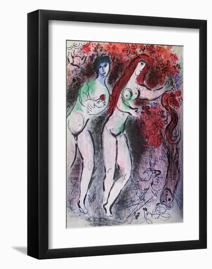 Bible: Adam et Eve et Le Fruit Défendu-Marc Chagall-Framed Premium Edition