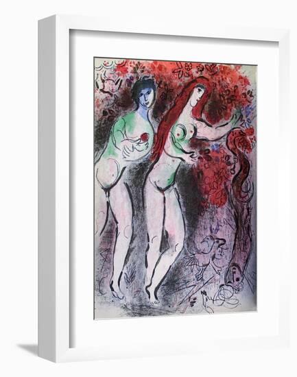 Bible: Adam et Eve et Le Fruit Défendu-Marc Chagall-Framed Premium Edition