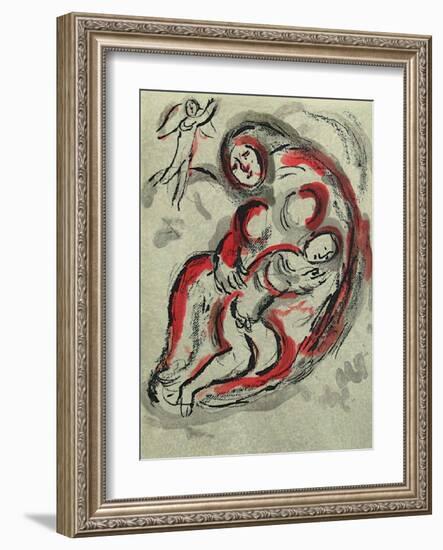 Bible: Agar dans le Desert-Marc Chagall-Framed Premium Edition