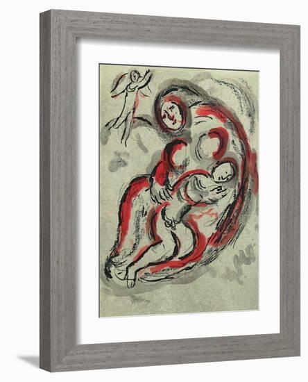 Bible: Agar dans le Desert-Marc Chagall-Framed Premium Edition