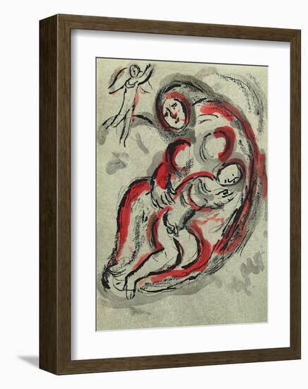 Bible: Agar dans le Desert-Marc Chagall-Framed Premium Edition