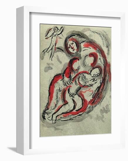 Bible: Agar dans le Desert-Marc Chagall-Framed Premium Edition