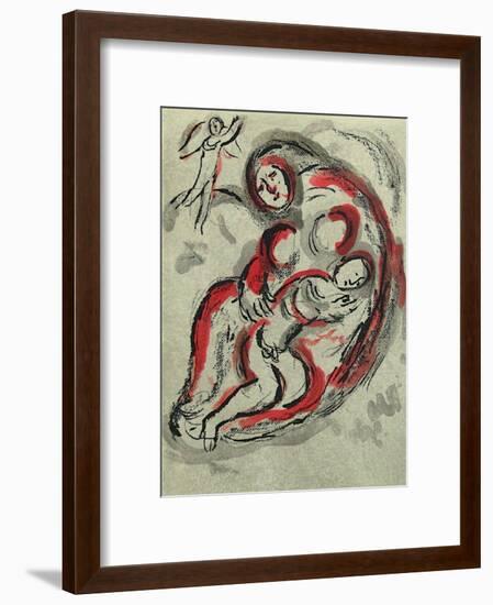 Bible: Agar dans le Desert-Marc Chagall-Framed Premium Edition