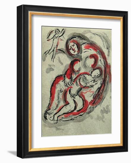 Bible: Agar dans le Desert-Marc Chagall-Framed Premium Edition