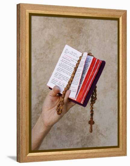 Bible and Rosary-Godong-Framed Premier Image Canvas