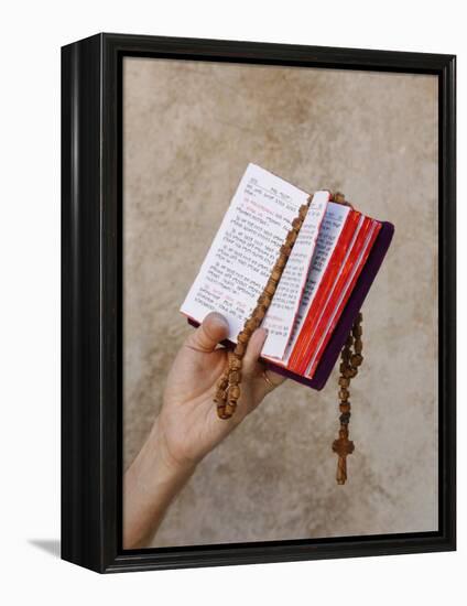 Bible and Rosary-Godong-Framed Premier Image Canvas