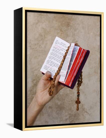 Bible and Rosary-Godong-Framed Premier Image Canvas