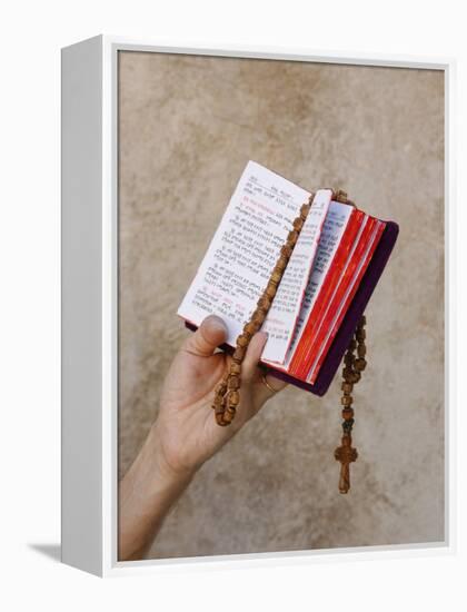 Bible and Rosary-Godong-Framed Premier Image Canvas