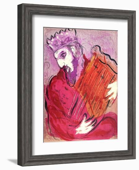 Bible: David À La Harpe-Marc Chagall-Framed Premium Edition