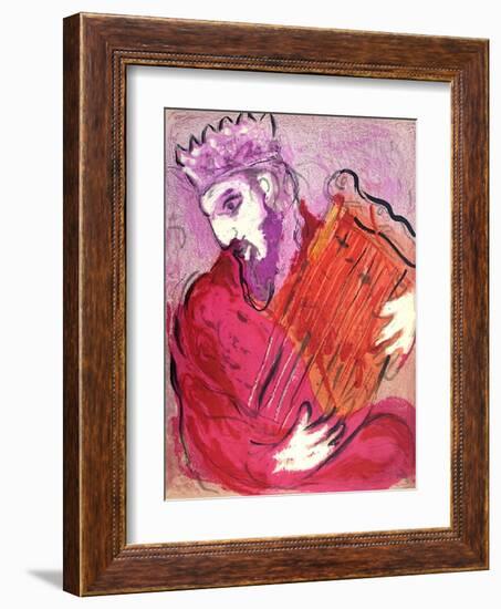 Bible: David À La Harpe-Marc Chagall-Framed Premium Edition