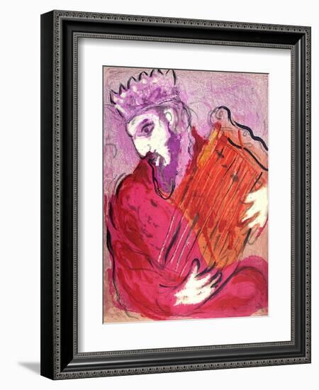 Bible: David À La Harpe-Marc Chagall-Framed Premium Edition