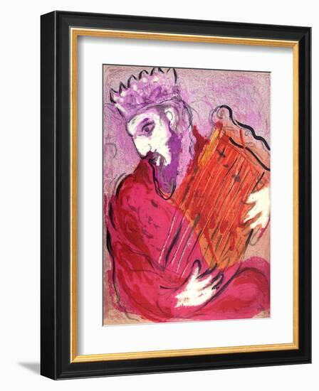 Bible: David À La Harpe-Marc Chagall-Framed Premium Edition