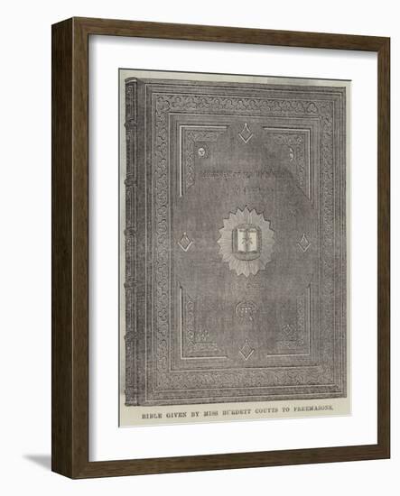 Bible Given by Miss Burdett Coutts to Freemasons-null-Framed Giclee Print