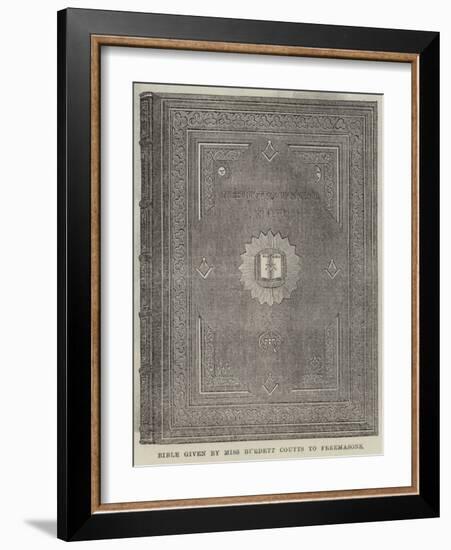 Bible Given by Miss Burdett Coutts to Freemasons-null-Framed Giclee Print