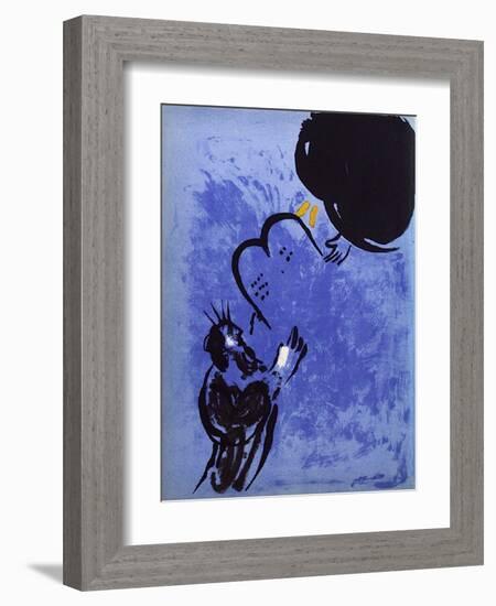 Bible: Moise Recoit les Tables de la Loi-Marc Chagall-Framed Premium Edition