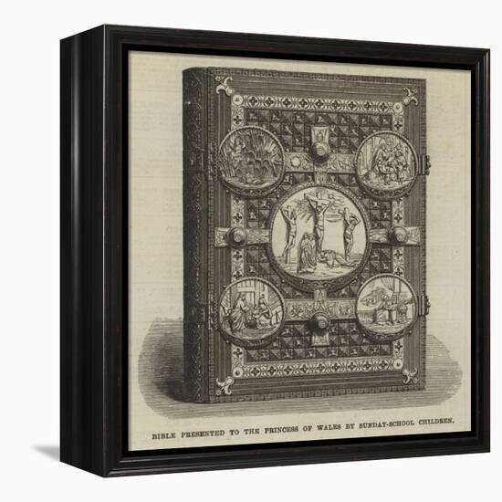 Bible Presented to the Princess of Wales by Sunday-School Children-null-Framed Premier Image Canvas