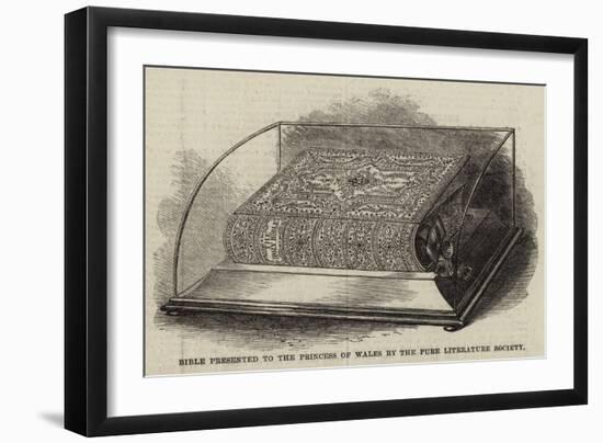 Bible Presented to the Princess of Wales by the Pure Literature Society-null-Framed Giclee Print