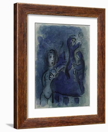 Bible: Rahab et les Espions de Jericho-Marc Chagall-Framed Premium Edition