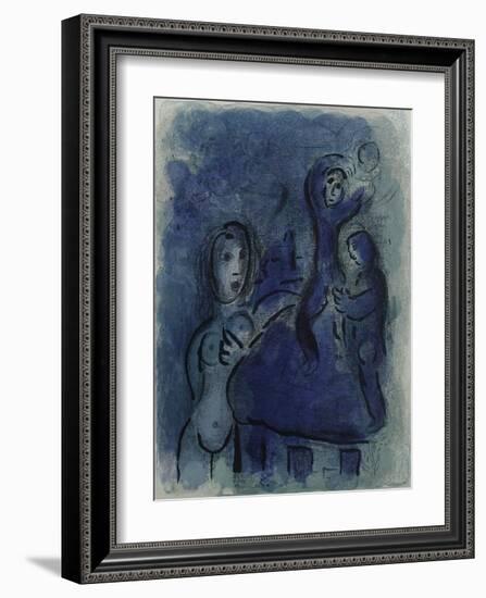 Bible: Rahab et les Espions de Jericho-Marc Chagall-Framed Premium Edition