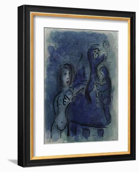 Bible: Rahab et les Espions de Jericho-Marc Chagall-Framed Premium Edition