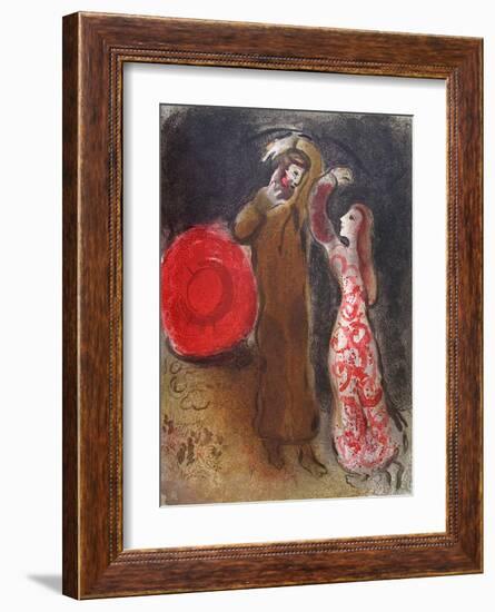 Bible: Rencontre De Ruth Et De Booz-Marc Chagall-Framed Premium Edition