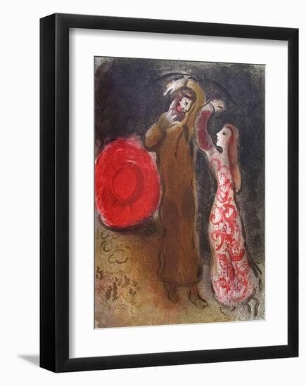 Bible: Rencontre De Ruth Et De Booz-Marc Chagall-Framed Premium Edition