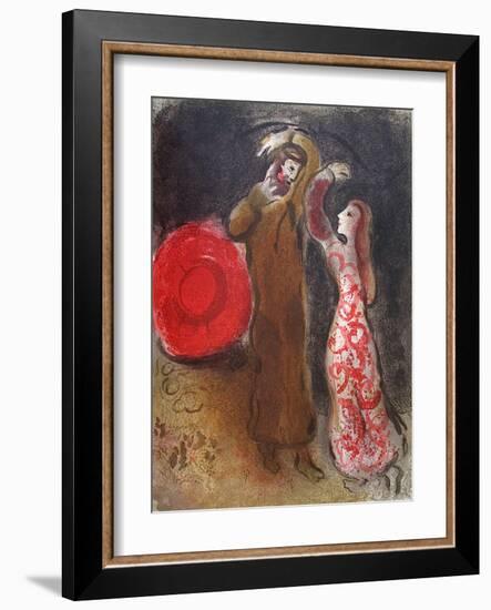 Bible: Rencontre De Ruth Et De Booz-Marc Chagall-Framed Premium Edition