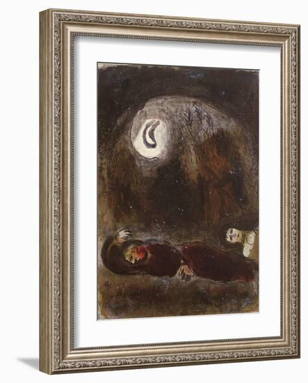 Bible: Ruth aux Pieds de Booz-Marc Chagall-Framed Premium Edition
