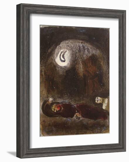 Bible: Ruth aux Pieds de Booz-Marc Chagall-Framed Premium Edition