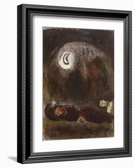 Bible: Ruth aux Pieds de Booz-Marc Chagall-Framed Premium Edition