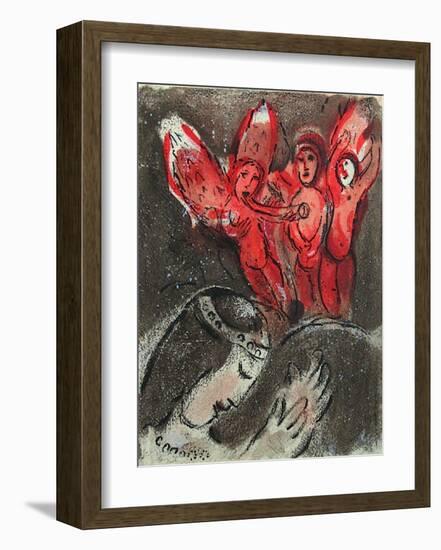 Bible: Sara et les Anges-Marc Chagall-Framed Premium Edition