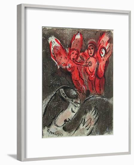 Bible: Sara et les Anges-Marc Chagall-Framed Premium Edition