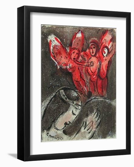 Bible: Sara et les Anges-Marc Chagall-Framed Premium Edition