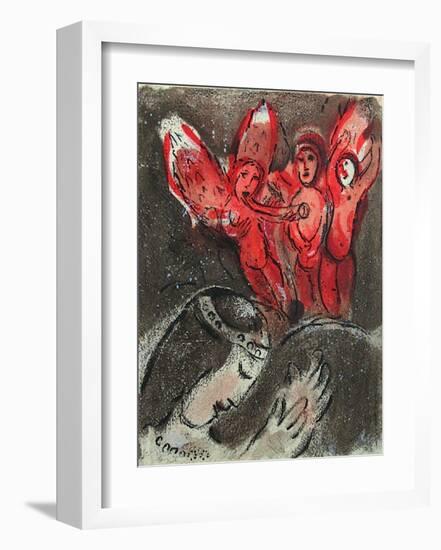 Bible: Sara et les Anges-Marc Chagall-Framed Premium Edition