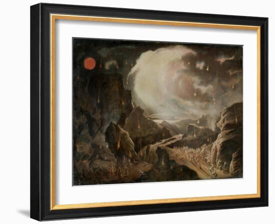 Biblical Destruction Scene-John Martin-Framed Giclee Print